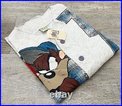 Vintage Warner Bros Tasmanian Devil Baseball Jersey Shirt Kids L 1994 RARE