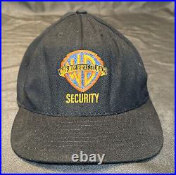 Vintage Warner Brothers Security Hat Snapback Made in USA RARE