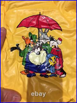 Vintage raincoat looney tunes acme warner bros 1995 rare officiel vintage