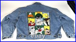 Vtg 1995 Warner Bros Studio Store Looney Tunes Denim Jacket L Archival RARE