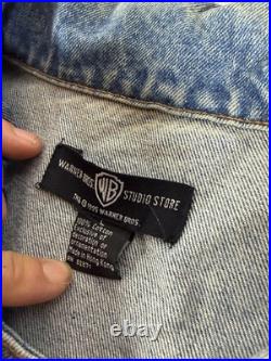 Vtg 1995 Warner Bros Studio Store Looney Tunes Denim Jacket L Archival RARE