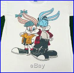 Vtg 90s Tiny Toons Cartoon 1993 Rare Vintage Double Sided Graphic Shirt Mens XL