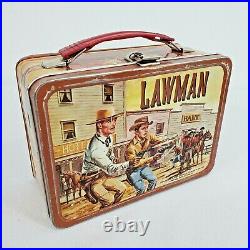 Vtg Lawman Russell&Brown Warner Bros Metal Lunch Box & Thermos Circa 1960's RARE