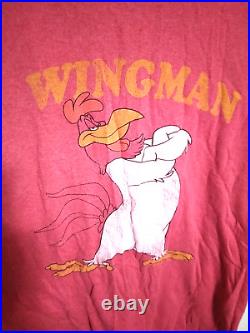 Vtg Rare Warner Bros. Original 1990s Foghorn Leghorn Wingman T-shirt USA