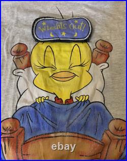 Vtg Tweety Bird T ShIrt Wights Out 1999 Looney Tunes Warner Bros Sz XL OSFM Rare