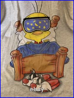 Vtg Tweety Bird T ShIrt Wights Out 1999 Looney Tunes Warner Bros Sz XL OSFM Rare Vtg Tweety Bird T ShIrt Wights Out 1999 Looney Tunes Warner Bros Sz XL OSFM Rare