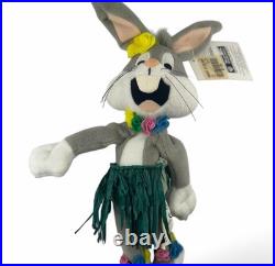 Vtg Warner Bros Bugs Bunny Hula Skirt Plush withPlastic Tag RARE Collectible