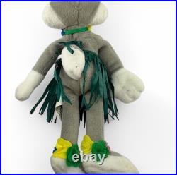 Vtg Warner Bros Bugs Bunny Hula Skirt Plush withPlastic Tag RARE Collectible