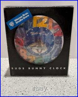 WARNER BROS Looney Tunes BUGS BUNNY 3D Sculpture FIGURINE Clock 1999 VERY RARE