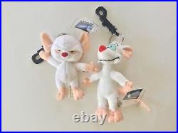 WARNER BROS. STORE PINKY AND THE BRAIN KEY RINGS PLUSH withTAGS RARE COLLECTIBLE WARNER BROS. STORE PINKY AND THE BRAIN KEY RINGS PLUSH withTAGS RARE COLLECTIBLE