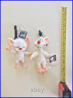 WARNER BROS. STORE PINKY AND THE BRAIN KEY RINGS PLUSH withTAGS RARE COLLECTIBLE WARNER BROS. STORE PINKY AND THE BRAIN KEY RINGS PLUSH withTAGS RARE COLLECTIBLE