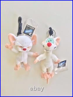 WARNER BROS. STORE PINKY AND THE BRAIN KEY RINGS PLUSH withTAGS RARE COLLECTIBLE WARNER BROS. STORE PINKY AND THE BRAIN KEY RINGS PLUSH withTAGS RARE COLLECTIBLE