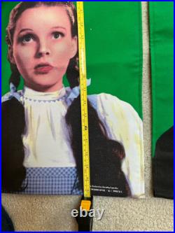 WIZARD OF OZ Warner Bros. Studio Canvas Panel Banner Holiday 1998 RARE QTY 4 WIZARD OF OZ Warner Bros. Studio Canvas Panel Banner Holiday 1998 RARE QTY 4