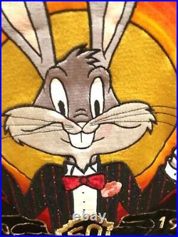 Warner Bros 50th Anniv. Tony Guetta Too Cute Bugs Bunny Wool Leather jacket RARE