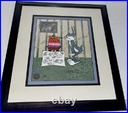Warner Bros Bugs Bunny 60th Birthday Cel Carrot Cake Signed Chuck Jones Rare Art Warner Bros Bugs Bunny 60th Birthday Cel Carrot Cake Signed Chuck Jones Rare Art