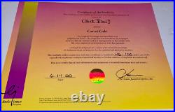 Warner Bros Bugs Bunny 60th Birthday Cel Carrot Cake Signed Chuck Jones Rare Art Warner Bros Bugs Bunny 60th Birthday Cel Carrot Cake Signed Chuck Jones Rare Art