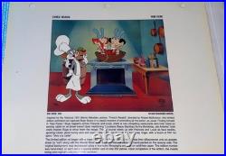 Warner Bros Bugs Bunny Rare Laminated Promo Gallery Binder Page Chez Bugs