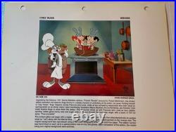 Warner Bros Bugs Bunny Rare Laminated Promo Gallery Binder Page Chez Bugs