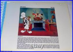 Warner Bros Bugs Bunny Rare Laminated Promo Gallery Binder Page Chez Bugs