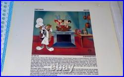 Warner Bros Bugs Bunny Rare Laminated Promo Gallery Binder Page Chez Bugs