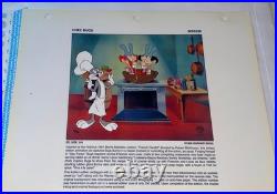 Warner Bros Bugs Bunny Rare Laminated Promo Gallery Binder Page Chez Bugs
