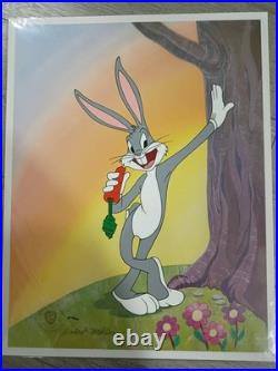 Warner Bros Bugs Bunny Rare Studio Proof Cel Hand Painted Sp 18/50 With COA Sign