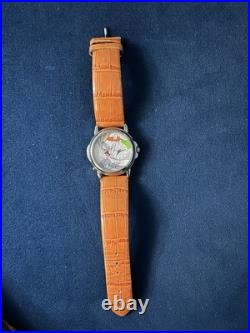 Warner Bros Bugs Bunny Talking Watch Mel Blanc RARE 1998 Leather Band