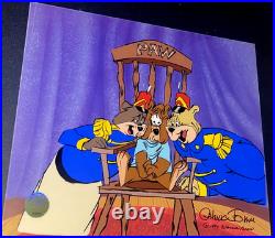 Warner Bros Cel Bear For Punishment Chuck Jones Signed Rare Animation
