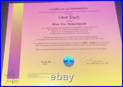 Warner Bros Cel Bear For Punishment Chuck Jones Signed Rare Animation