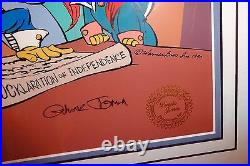 Warner Bros Cel Bugs Bunny Daffy Pepe Ducklaration Of Independence Chuck Jones
