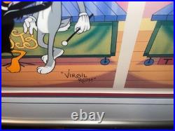 Warner Bros Cel Bugs Bunny Kaboom Virgil Ross Signed Rare with Promo Ads
