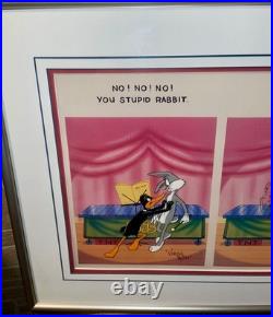 Warner Bros Cel Bugs Bunny Kaboom Virgil Ross Signed Rare with Promo Ads