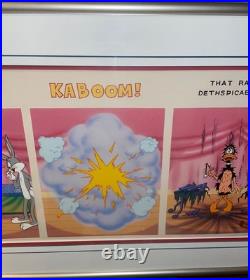 Warner Bros Cel Bugs Bunny Kaboom Virgil Ross Signed Rare with Promo Ads