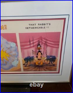 Warner Bros Cel Bugs Bunny Kaboom Virgil Ross Signed Rare with Promo Ads