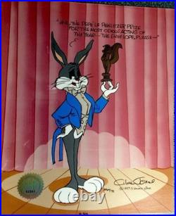 Warner Bros Cel Bugs Bunny Pewlitzer Prize Chuck Jones Signed Rare Artist Proof