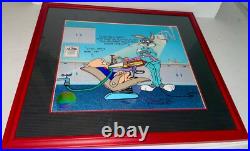 Warner Bros Cel Bugs Bunny Porky Pig What A Mouthful Chuck Jones Signed Rare
