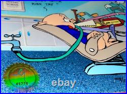 Warner Bros Cel Bugs Bunny Porky Pig What A Mouthful Chuck Jones Signed Rare