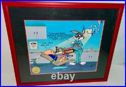 Warner Bros Cel Bugs Bunny Porky Pig What A Mouthful Chuck Jones Signed Rare