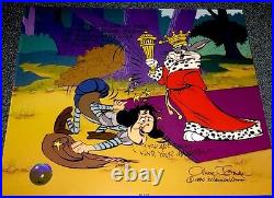 Warner Bros Cel Bugs Bunny Sir Lion Of Beef Signed Chuck Jones Rare Artist Proof
