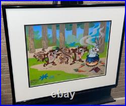 Warner Bros Cel Bugs Bunny Tasmanian Devil Dirty Devil Rare Number 1 HC Edition