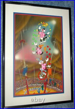 Warner Bros Cel Bugs Sylvester Tweety Acrobats Signed Friz Freleng Rare Warner Bros Cel Bugs Sylvester Tweety Acrobats Signed Friz Freleng Rare