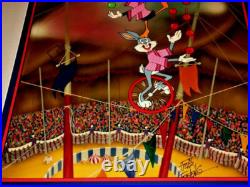 Warner Bros Cel Bugs Sylvester Tweety Acrobats Signed Friz Freleng Rare Warner Bros Cel Bugs Sylvester Tweety Acrobats Signed Friz Freleng Rare