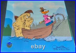 Warner Bros Cel Daffy Duck Artist Proof Fish Tale Chuck Jones Signed Rare