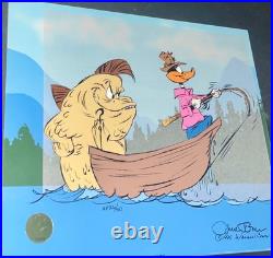Warner Bros Cel Daffy Duck Artist Proof Fish Tale Chuck Jones Signed Rare