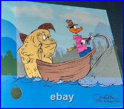 Warner Bros Cel Daffy Duck Artist Proof Fish Tale Chuck Jones Signed Rare