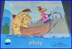 Warner Bros Cel Daffy Duck Artist Proof Fish Tale Chuck Jones Signed Rare