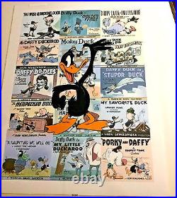 Warner Bros Cel Daffy Duck Lobby Card Rare Number 1 Edition Animation Cell