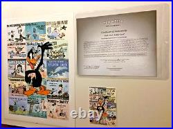 Warner Bros Cel Daffy Duck Lobby Card Rare Number 1 Edition Animation Cell Warner Bros Cel Daffy Duck Lobby Card Rare Number 1 Edition Animation Cell