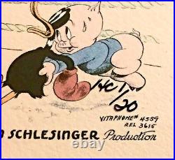 Warner Bros Cel Daffy Duck Lobby Card Rare Number 1 Edition Animation Cell