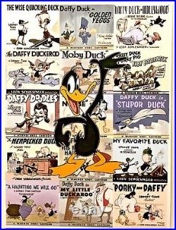 Warner Bros Cel Daffy Duck Lobby Card Rare Number 1 Edition Animation Cell